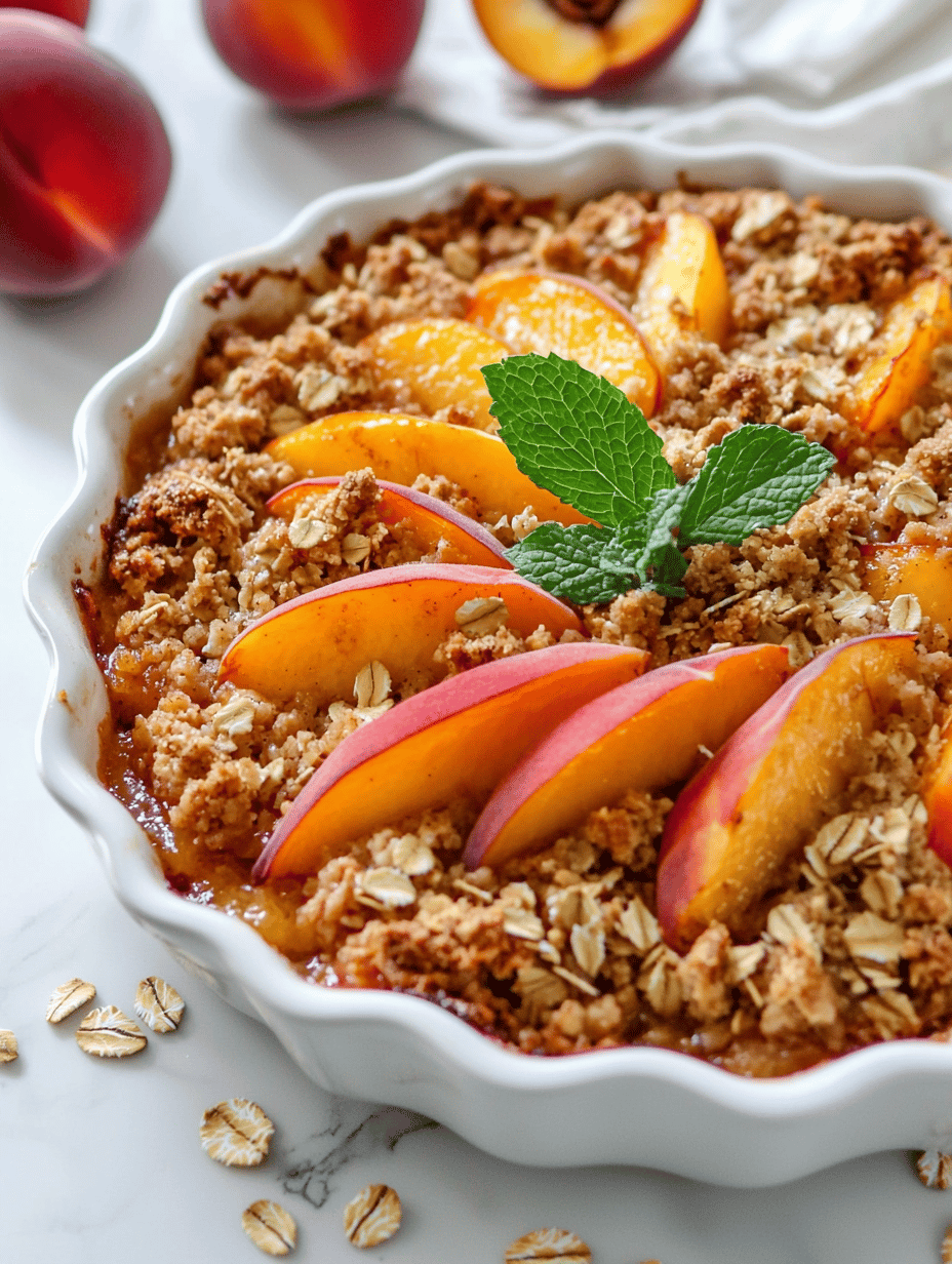 The Secret to an Irresistible Fall Peach Crisp