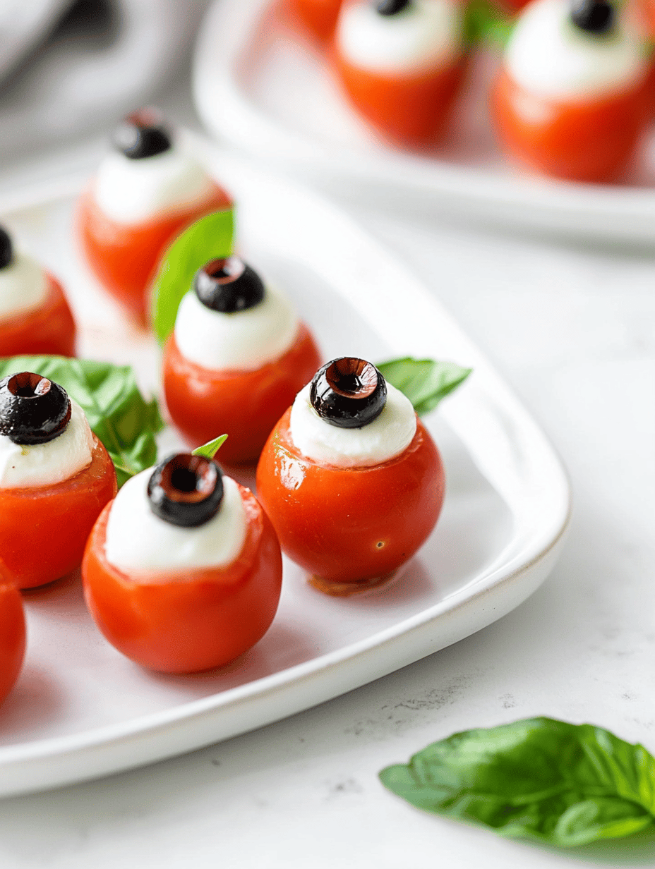 Spooky Delight: Halloween Eyeball Caprese Bites
