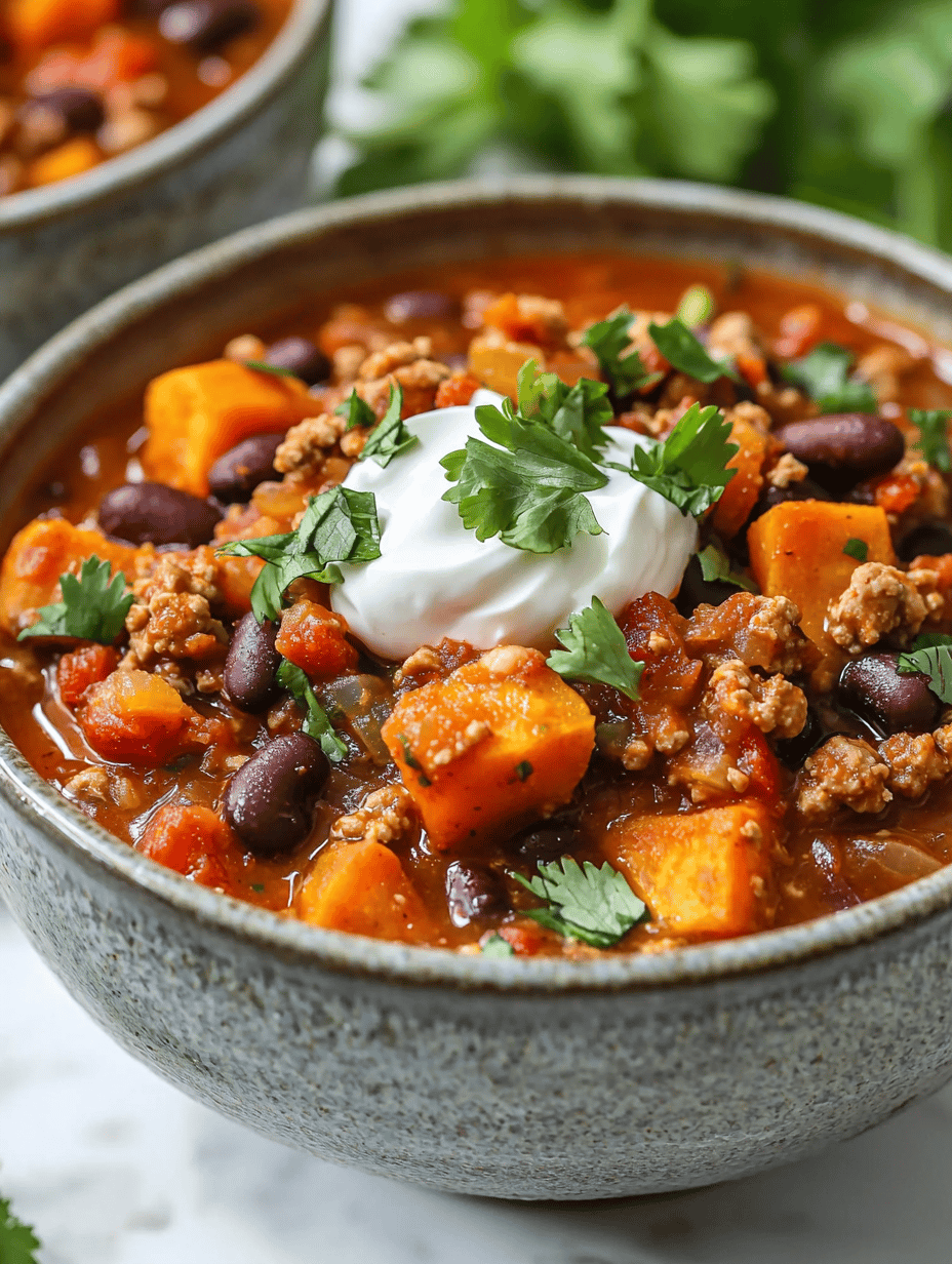 Harvest Comfort: Fall Turkey Chili with Sweet Potatoes
