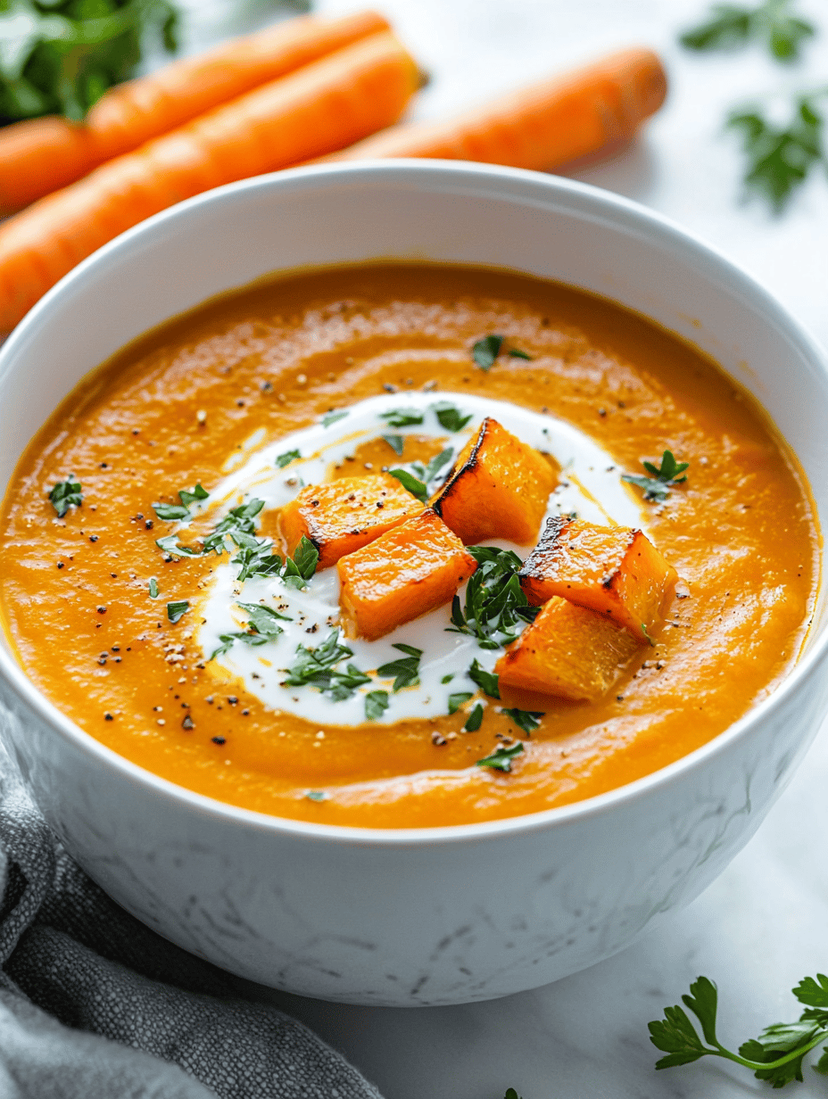 Hidden Depths: Roasted Butternut Squash & Carrot Soup with a Twist