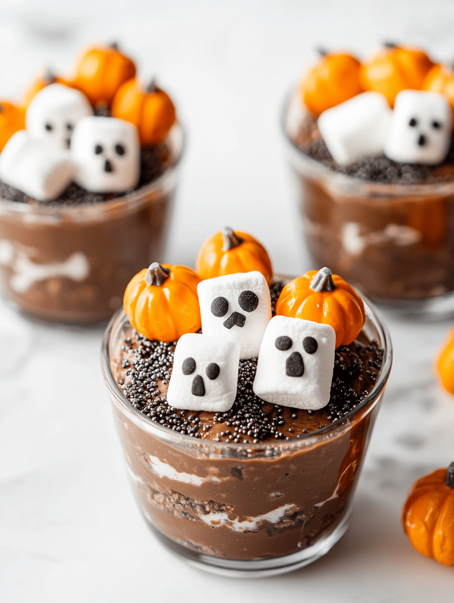 Spooky Delight: Halloween Graveyard Pudding Cups
