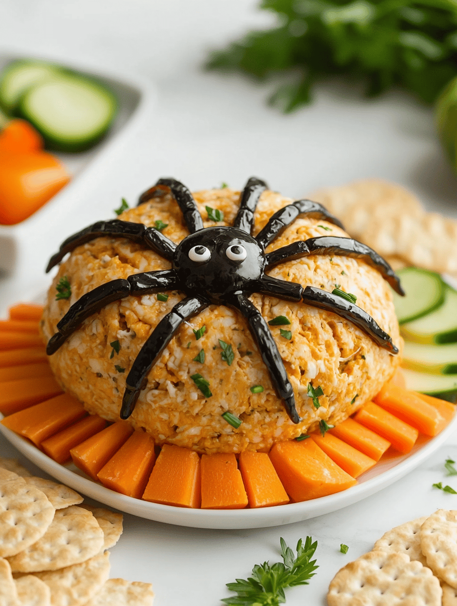 Spooky Chic: The Halloween Spider Cheese Ball