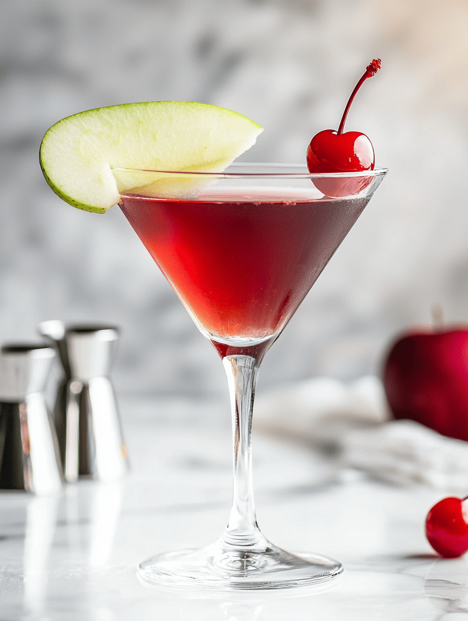 Enchanted Green Poison Apple Martini for Halloween