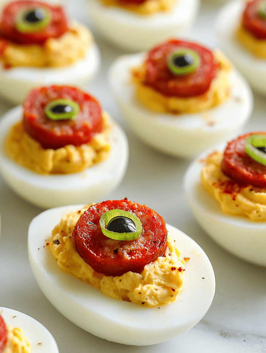 Spooky Surprise: Halloween Deviled Egg Eyeballs