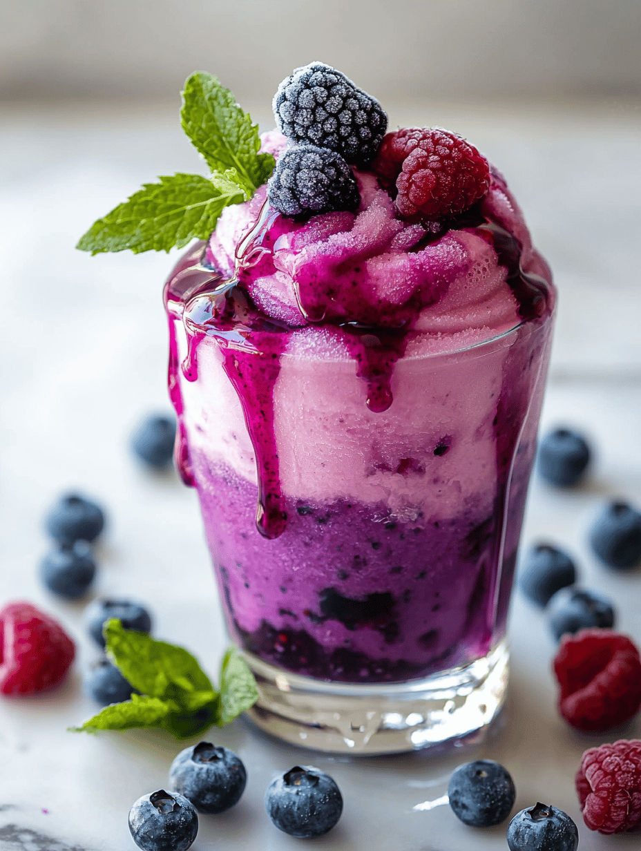 Magically Tangy Blue Raspberry Slushie: A Frozen Fantasy